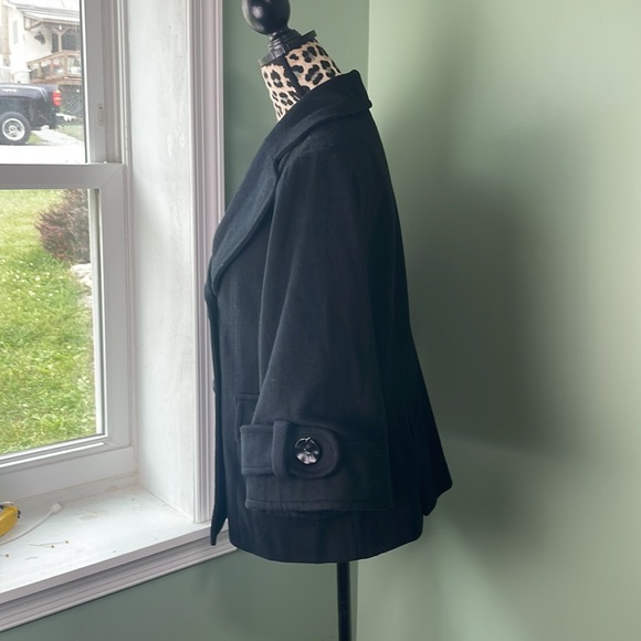 Terry Lewis black pea coat, medium - Picture 2 of 4